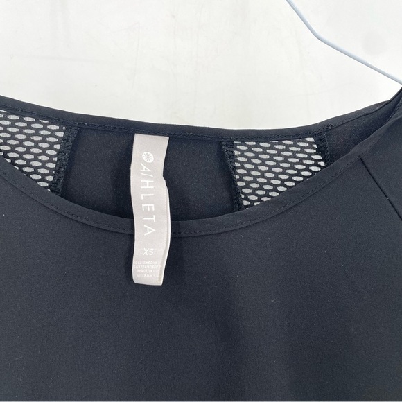 ATHLETA Yosemite Black Mesh Long Sleeve Adjustable Side Pulls Athletic Top - Picture 5 of 6